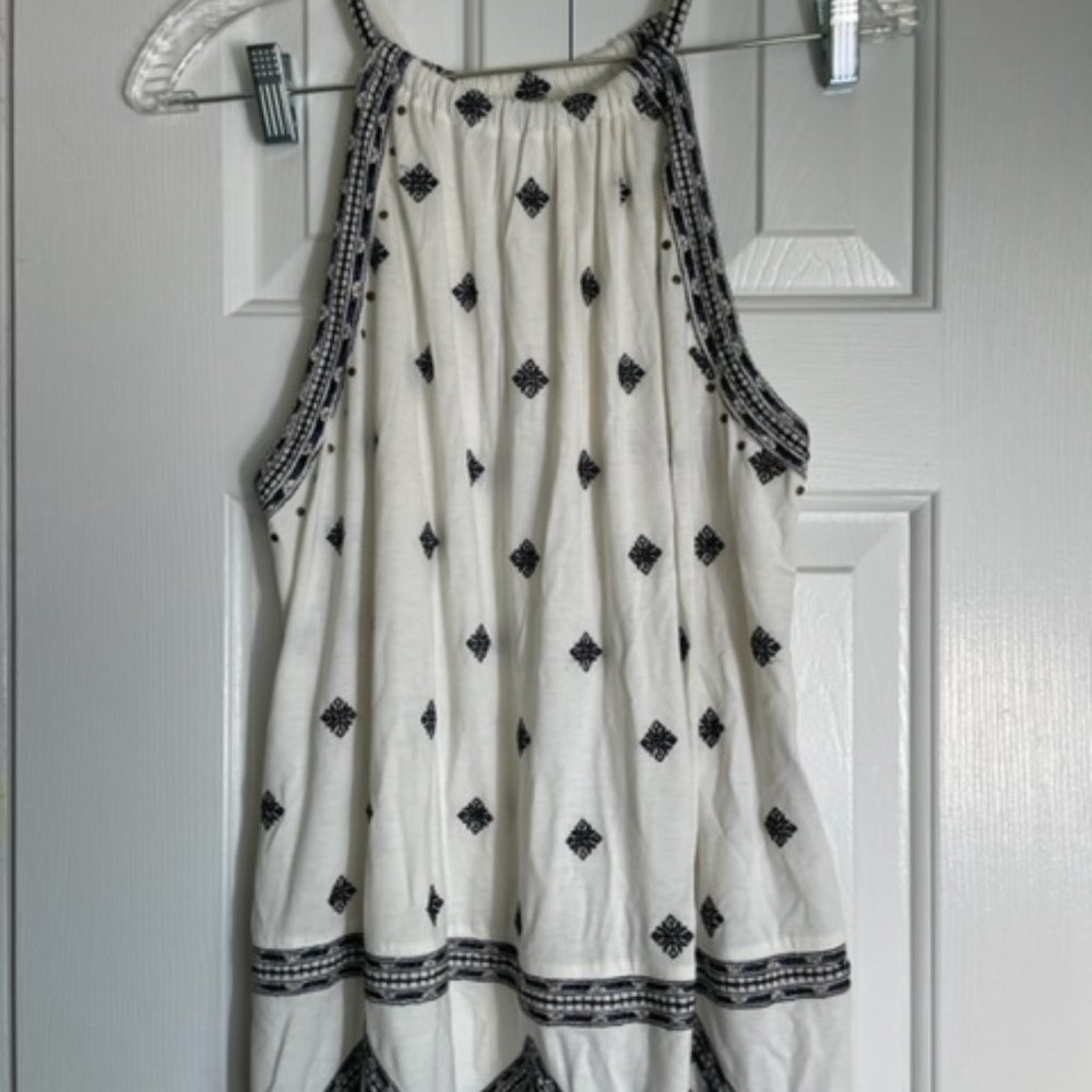Anthropologie Embroidered Sleeveless Tunic Sz Small